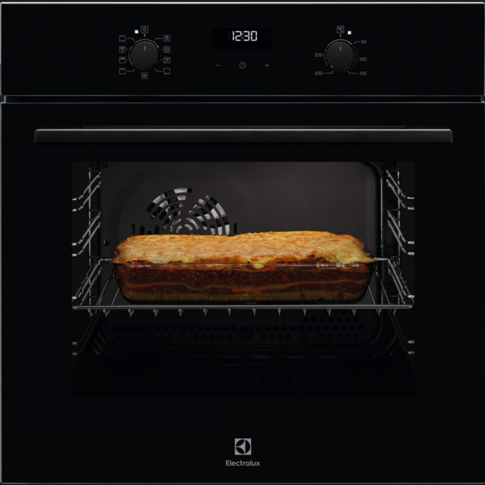 Cuptor electric incorporabil Electrolux SurroundCook cu autocuratare catalitica EOF5C50BZ, A,57 litri, negru