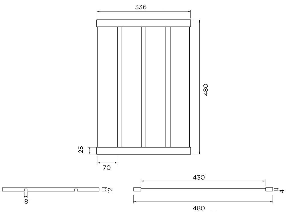    Suport scurgator Schock 480 mm inox