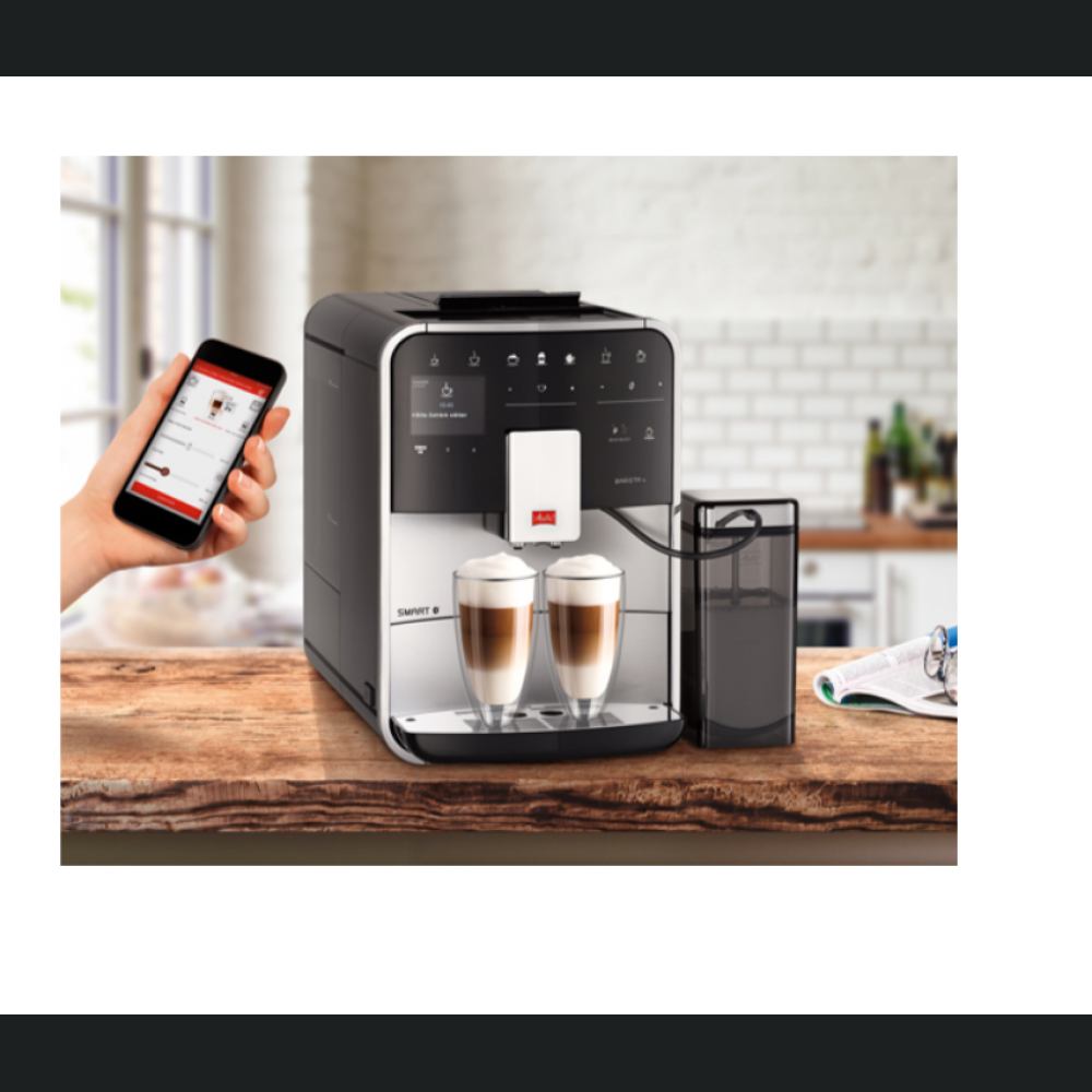 Espressor Automat Melitta Barista TS Smart, Recipient de boabe cu 2 compartimente, LCD , Easy Steam Cleaning , Aplicația Melitta Connect