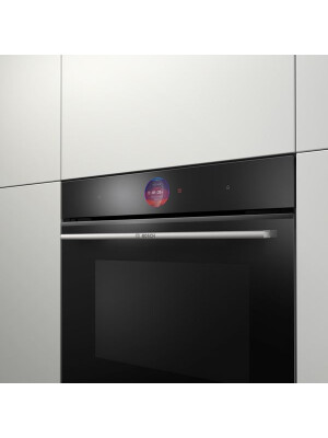 Cuptor multifuncțional cu opțiune de microunde încorporabil Bosch HMG7764B1, autocuratare pirolitica+sistem hidrolitic, 67 l