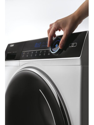 Masina de spalat rufe cu uscator Haier HWD120-B14979-S, I-Pro Seria 7 Independent, 12 / 8 Kg, 1400 RPM, Motor Direct Motion, Clasa de ciclu combinat E, Alb, L x A x I (cm) 60x60