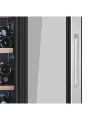 Racitoare de vinuri Freestanding, 1 zone, 166 sticle, Iluminare LED, Clasa G, L x A x I (mm) 595x635x1850