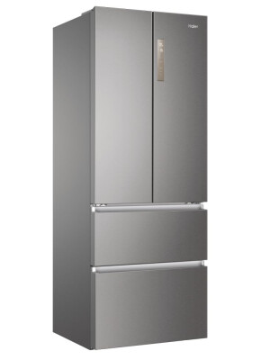 Combina frigorifica Multidoor French Door Haier HB17FPAAA Stainless Steel,Freestanding, 4 usi, No Frost, Iluminare LED, Clasa E, Platinum Inox, L x A x I (mm) 700x675x1906