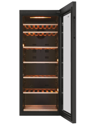 Racitoare de vinuri Wine Bank 50 Seria 5 Freestanding, 1 zone, 84 sticle, Iluminare LED, Clasa G, L x A x I (mm) 497x585x1270