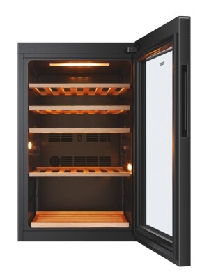 Racitoare de vinuri Haier HWS49GA  Wine Bank 50 Seria 5 Freestanding, 1 zone, 49 sticle, Iluminare LED, Clasa F, L x A x I (mm) 497x585x820