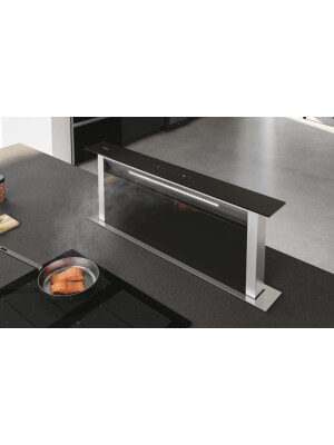 Hota downdraft Haier HADD9SS6B, Touch control, Clasă B, Negru, 880x115x1053