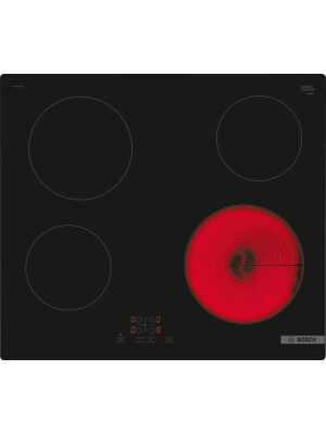 Plita incorporabila Bosch PKE611BA2E, Vitroceramica TouchSelect, ReStart, HighSpeed, 60 cm, Negru