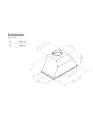 Hota incorporabila Pando GR05, 60 cm, A, motor v.730