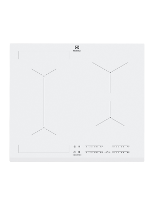 Plita incorporabila Electrolux EIV63440BW, Inductie, 4 Arzatoare, Bridge, Control touch, 60 cm, Alb