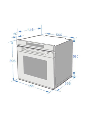 Cuptor incorporabil Pando PHP-864, cu autocuratare pirolitica,TOUCH , 72 l, 60 cm