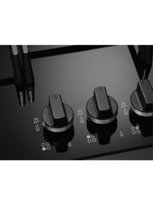 Plita gaz AEG pe sticla, 60 cm, negru HKB64420NB