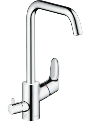 Baterie de bucatarie Hansgrohe Focus M41 , monocomandă 260, 1jet, supapă de închidere a dispozitivului. crom