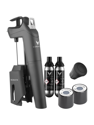 Set sistem conservare vin Coravin Timeless Three +, Negru