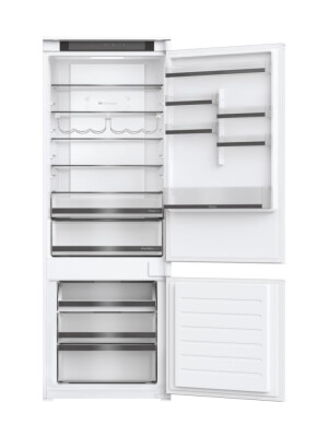 Combina frigorifica incorporabila Haier HBW5719E, 2D 70 Series 6, 2 usi, No Frost, Iluminare LED, Clasa E, Alb