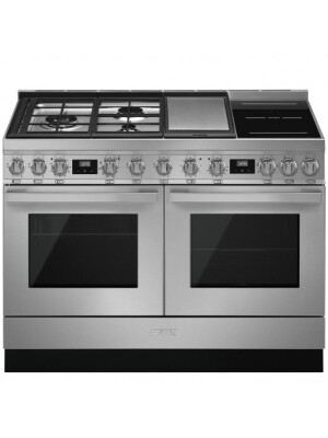 Aragaz SMEG - CPF120IGMPX,  Oțel inoxidabil, A+, colectia Portofino