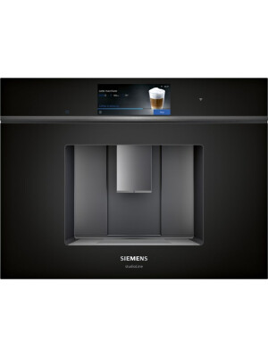 Espressor incorporabil Siemens CT918L1D0, ecran TFT color, home connect, conectare la retea, negru