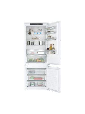Combina frigorifica incorporabila noFrost Siemens KB96NVFE1, iQ300, hyperFresh, Lumina cu LED, clasa E, 383 l