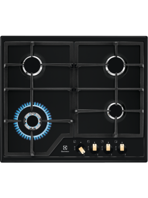 Plita gaz Electrolux KGS6436RK, 60 cm, negru mat