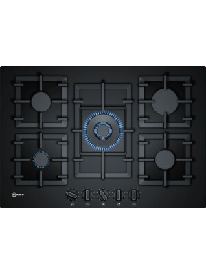 Plita gaz T27CS59S0 Neff, 5 arzatoare, negru, 75 cm