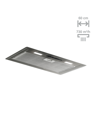 Hota incorporabila Pando PGF, latime 60 cm, V.730, clasa A, inox