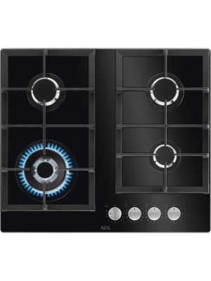 Plita gaz AEG pe sticla, 60 cm, negru HKB64420NB