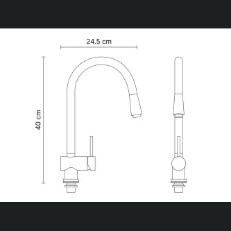 Set chiuvetă de bucătărie Fontana cu baterie, dozator săpun și grătar rulabil