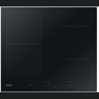 Plita incorporabila Haier HAFRSJ64MC, Inductie, 4 zone de gatit, WiFi, Boost, Slider Touch Control,60 cm, Neagru