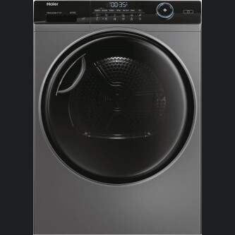 Uscator de rufe cu pompa de caldura Haier HD80-A3959R-S, 8 kg, Clasa A+++, Motor Inverter, Dry Sensor, WiFi, Antracit