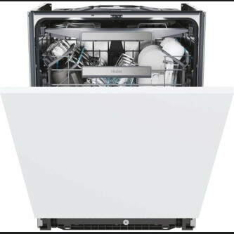 Masina de spalat vase total  incorporabila Haier I-Pro Shine Series 4 XS 6B1M3PB, 16 seturi, 10 programe, Motor Inverter, Wi-Fi, AI program, H-arm spray, Maxi Tub, Automatic open door, Aqua Stop, Lumina interna, Sliding door, 60 cm, Clasa B