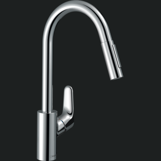 Baterie de bucatarie Hansgrohe Focus M41 , monocomandă, dus extractabil, 2jet