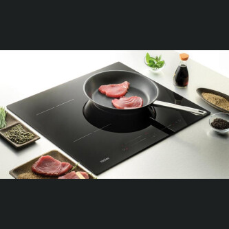 Plita incorporabila Haier HAFRSJ64MC, Inductie, 4 zone de gatit, WiFi, Boost, Slider Touch Control,60 cm, Neagru