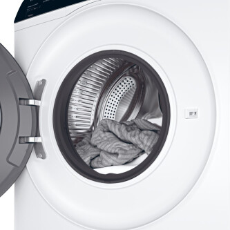 Masina de spalat rufe Haier HW80-B14939-S, I-Pro Series 3 Neincorporabil, 8 Kg, 1400 RPM, Motor Direct Motion, Clasa A, Alb, 15 programe, L x A x I (cm) 60x56x85