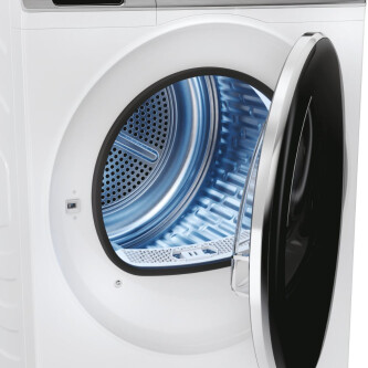 Uscator de rufe Haier HD90-A3Q979U1-S, Haier I-Pro Series 7 Plus Independent, 9 Kg, Heat Pump Inverter, Clasa A+++, Alb