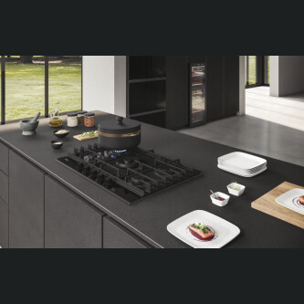Plita gaz Haier HAHG7W5HEB, Metal Series 6,  5 zone, Negru