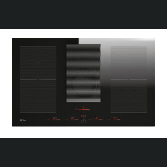 Plita cu hota integrata Haier HAIH8IFMCF, I-Dual Series 6, negru, 83 cm