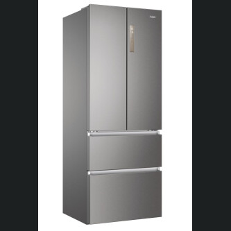 Combina frigorifica Multidoor French Door Haier HB17FPAAA Stainless Steel,Freestanding, 4 usi, No Frost, Iluminare LED, Clasa E, Platinum Inox, L x A x I (mm) 700x675x1906