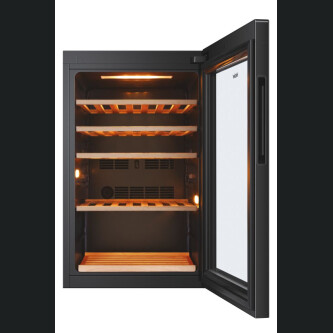 Racitoare de vinuri Haier HWS49GA  Wine Bank 50 Seria 5 Freestanding, 1 zone, 49 sticle, Iluminare LED, Clasa F, L x A x I (mm) 497x585x820