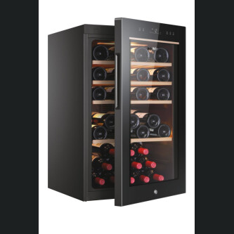 Racitoare de vinuri Haier HWS49GA  Wine Bank 50 Seria 5 Freestanding, 1 zone, 49 sticle, Iluminare LED, Clasa F, L x A x I (mm) 497x585x820