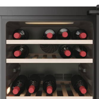Racitoare de vinuri Wine Bank 50 Seria 7 Freestanding, 2 zone, 77 sticle, Iluminare LED, Clasa G, L x A x I (mm) 497x585x1270