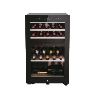 Racitoare de vinuri Wine Bank Haier HWS42GDAU1 50 Seria 7 Freestanding, 2 zone, 42 sticle, Iluminare LED, Clasa G, L x A x I (mm) 497x585x820