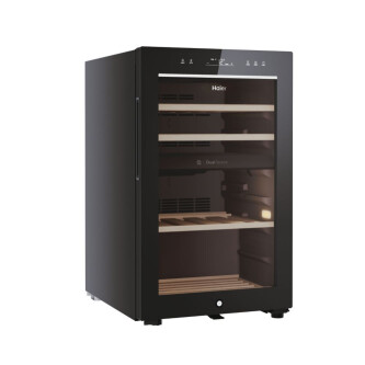 Racitoare de vinuri Wine Bank Haier HWS42GDAU1 50 Seria 7 Freestanding, 2 zone, 42 sticle, Iluminare LED, Clasa G, L x A x I (mm) 497x585x820