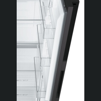 Side by Side Haier HSR3918ENPB SBS 90 Seria 3 Freestanding, No Frost, Iluminare LED, Clasa E, Negru, L x A x I (mm) 908x647x1775