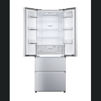 Combina frigorifica Multidoor Haier HFR5719EWMG FD 70 Seria 5 Freestanding, 4 usi, No Frost, Iluminare LED, Clasa E, Dozator de apa, Gentle Silver, L x A x I (mm) 700x675x1900