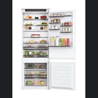 Combina frigorifica incorporabila Haier HBW5719E, 2D 70 Series 6, 2 usi, No Frost, Iluminare LED, Clasa E, Alb
