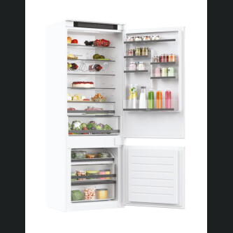 Combina frigorifica incorporabila Haier HBW5719E, 2D 70 Series 6, 2 usi, No Frost, Iluminare LED, Clasa E, Alb