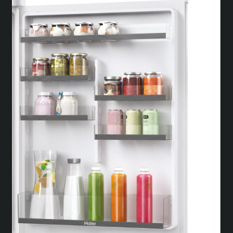 Combina frigorifica incorporabila Haier HBW5719E, 2D 70 Series 6, 2 usi, No Frost, Iluminare LED, Clasa E, Alb