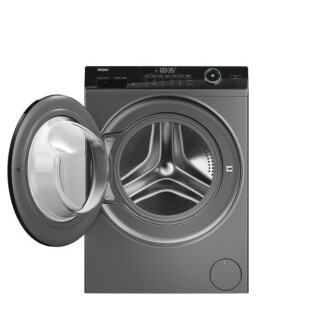 Masina de spalat rufe cu uscator Slim Haier HWD80-B14959S8U1S, 8 kg spalare, 5 kg uscare, 1400 rpm, Clasa A, Motor Direct Motion, Wi-Fi, iRefresh, ABT, Pillow Drum, Dual Spray, Antracit