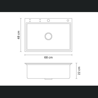 Set chiuvetă de bucătărie Rockford cu baterie și dozator săpun