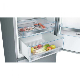 Combina frigorifica BOSCH KGE39ALCA, Low Frost, 343 l, 201 cm, Clasa C, argintiu