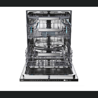 Masina de spalat vase total  incorporabila Haier I-Pro Shine Series 4 XS 6B1M3PB, 16 seturi, 10 programe, Motor Inverter, Wi-Fi, AI program, H-arm spray, Maxi Tub, Automatic open door, Aqua Stop, Lumina interna, Sliding door, 60 cm, Clasa B